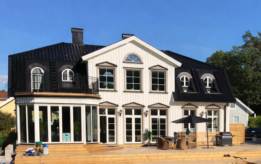 Professionellt takbyte på villa i Härryda kommun utfört av Molnlycke Bygg och Mark